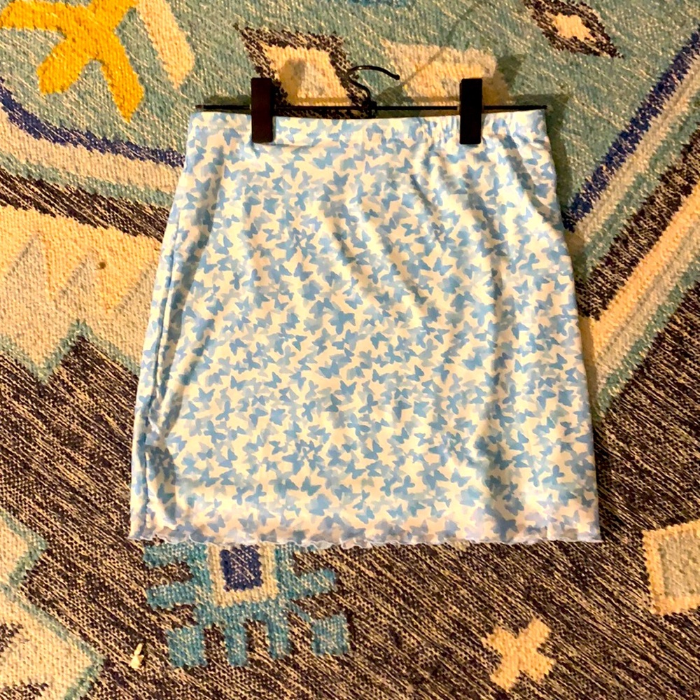 Blue butterfly skirt